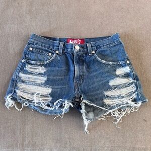 Vintage Levi’s Distressed Denim Shorts